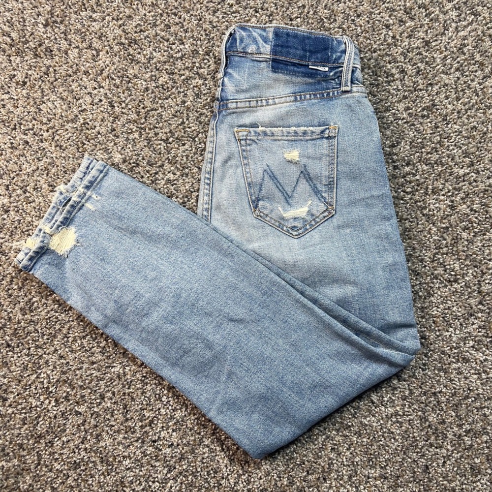 Mother Women's 25x25 Superior The Tomcat Jeans The Confession Wash Distressed